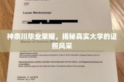 证照闪耀，神奈川毕业生荣耀背后的真实大学风采