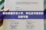 探索英国开放大学学位证书的非凡潜力