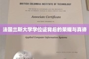 探寻法国兰斯大学学位证的辉煌内涵与深层意义