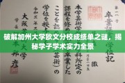 解码加州欧文学子成绩单，探秘学术实力新篇章