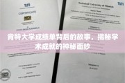 探寻肯特大学成绩单背后的传奇，揭开学术荣耀的神秘面纱