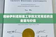 伊利诺斯理工学院文凭，探究其高含金量的秘密与价值