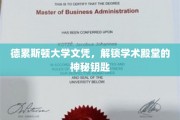 解锁德累斯顿大学学位，开启学术之门的独特钥匙