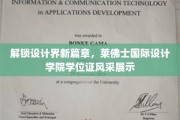 设计未来，莱佛士学院学位证闪耀亮相