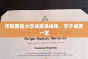 揭秘伦敦南岸大学学子卓越成就，成绩单背后的辉煌故事