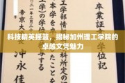 硅谷明珠，解码加州理工学院的顶尖学历吸引力