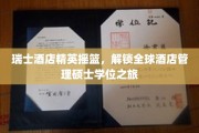 瑞士酒店业的精英孵化器，探索全球酒店管理硕士之旅的秘密殿堂