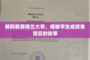 探秘新英格兰大学，揭开学生成绩单背后的奥秘与传奇
