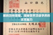 探寻剑桥传奇，解码顶级学府的辉煌文凭之谜