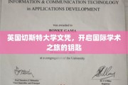 国际学术通行证，解锁切斯特大学文凭的全球之旅