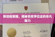 解码斯坦福荣耀，学位证背后的名校魅力探秘