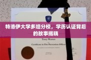 揭开特洛伊大学多坦分校学历认证之谜