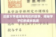 近畿大学学子成长足迹，揭开成绩单背后的精彩篇章