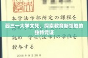 解锁未来，西三一大学文凭，开启教育新纪元独特通行证