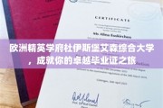 跨越欧洲巅峰，杜伊斯堡艾森综合大学开启非凡学位之旅