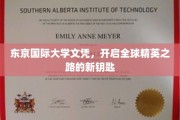 东京国际大学文凭，解锁世界精英通行证