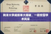 驹泽大学成绩单背后的学术风采探秘