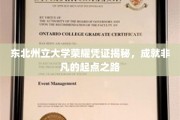 东北州立大学精英证照背后的非凡起点