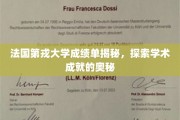 解锁法国第戎大学成绩单，探寻学术精英背后的秘密
