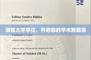 湖首大学学位钥匙，解锁学术梦想新境界