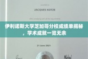 芝加哥分校学霸秘籍，伊利诺斯大学成绩单背后的学术辉煌