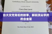台大文凭的秘密，探寻顶尖大学的真实价值