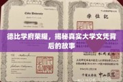 高校荣耀背后，德比学府文凭真相大揭秘！