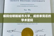 揭开伯明翰城市大学成绩单的学术奥秘