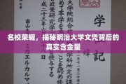 明治大学文凭，揭秘其背后的非凡价值与影响力
