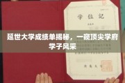 延世精英，揭秘韩国顶尖学府学子的卓越成绩单