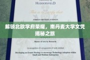 探寻北欧学术明珠，南丹麦大学学位背后的非凡旅程