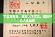 学历交响曲，三重大学光环，铸就卓越人生轨迹