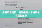 筑波精英养成记，揭开大学成绩单背后的不凡传奇