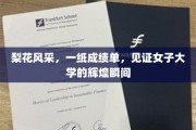 女子大学荣耀瞬间，梨花盛开，成绩斐然展风采