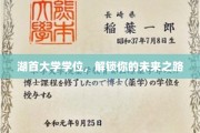 湖首大学学位钥匙，开启无限未来大门