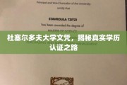 解锁杜塞尔多夫大学文凭，揭秘学历认证背后的秘密旅程