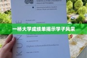 一桥大学学子风采，成绩单背后的青春印记