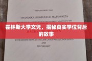 霍林斯大学文凭之谜，探寻背后学位的真面目