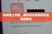 探秘加州理工学院，揭秘学术殿堂的秘密成绩密码