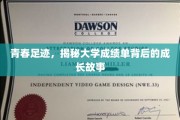 青春轨迹，解锁大学成绩单中的青春篇章