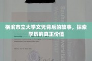 横滨市立大学文凭背后，学历价值的深度解读