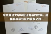 东京经济大学学位证，揭开隐藏的学历成就之旅