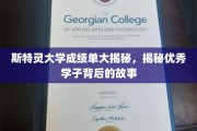解码斯特灵精英，揭秘优秀学子背后的辉煌成就之路