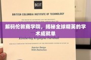 解码精英摇篮，揭秘伦敦商学院的学术奇迹之路