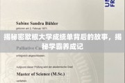 解码学霸成长轨迹，揭秘歇根大学成绩单背后的非凡历程
