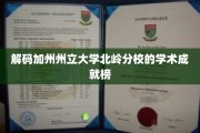 解锁加州州立大学北岭分校的学术辉煌榜