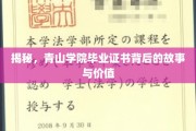 青山学院证书之谜，探寻毕业文凭背后的传奇与意义