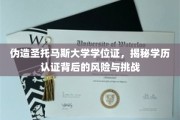 学历伪造陷阱，揭秘圣托马斯大学假证风波中的风险与困境