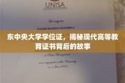 东中央大学学位证，探寻现代学历证书背后的传奇与真相