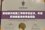 解锁职场巅峰，新加坡共和理工学院证书，成就未来无限可能